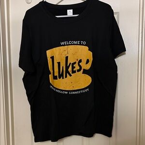 Black Gilmore Girls Luke’s Diner Graphic Tee - Short Sleeve